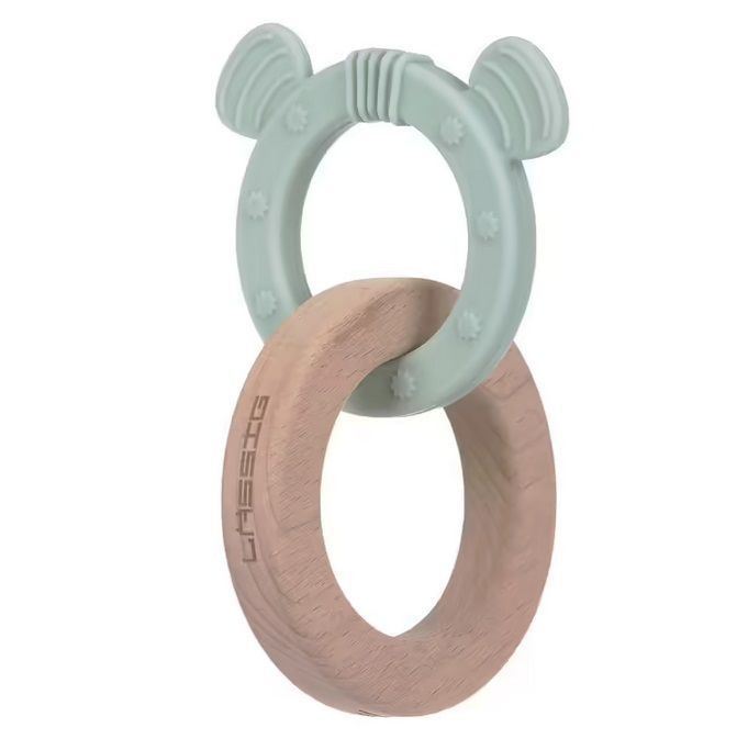 Teether Ring 2in1 Wood Silikone Little Chums dog.jpg